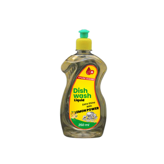 Spark Clean Lemon Dish Wash – Tough on Grease, Gentle on Hands 250ml